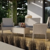 Zestaw mebli ogrodowych rattanowych BELLANTI Volterra 4-osobowy Beige