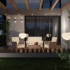 Zestaw mebli ogrodowych rattanowych BELLANTI Volterra 4-osobowy Beige