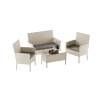 Zestaw mebli ogrodowych rattanowych BELLANTI Volterra 4-osobowy Beige