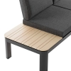 Narożnik ogrodowy aluminiowy BELLANTI Milano Lounge 5-osobowy Dark Grey