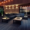 Narożnik ogrodowy aluminiowy BELLANTI Milano Lounge 5-osobowy Dark Grey