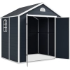 Skandynawski Domek Ogrodowy z tworzywa Nordivic Vidar 242 × 192 cm, Cold Grey