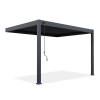 Przyścienna Pergola tarasowa aluminiowa NORDVIC Skyline LED Light 3 x 3 m Antracyt