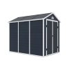 Skandynawski Domek Ogrodowy z tworzywa Nordivic Vidar 280 × 192 cm, Cold Grey