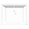 Pergola ogrodowa tarasowa aluminiowa LUXE 3 x 4 m Biały z oświetleniem LED