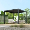 Zestaw Pergola ogrodowa tarasowa aluminiowa NORDVIC Skyline 3 x 3 m Antracyt + Roleta 3 m