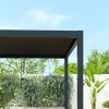 Przyścienna Pergola tarasowa aluminiowa NORDVIC Skyline LED Light 3 x 3 m Antracyt