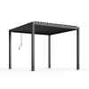 Zestaw Pergola ogrodowa tarasowa aluminiowa NORDVIC Skyline 3 x 3 m Antracyt + Roleta 3 m