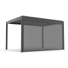 Zestaw Pergola ogrodowa tarasowa aluminiowa NORDVIC Skyline 3 x 3 m Antracyt + Roleta 3 m