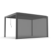 Zestaw Pergola ogrodowa tarasowa aluminiowa NORDVIC Skyline 3 x 3 m Antracyt + Roleta 3 m