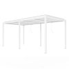 Pergola ogrodowa tarasowa aluminiowa LUXE 3 x 5,8 m Biały z oświetleniem LED