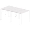 Pergola ogrodowa tarasowa aluminiowa LUXE 3 x 5,8 m Biały z oświetleniem LED