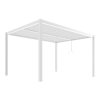 Pergola ogrodowa tarasowa aluminiowa LUXE 3 x 4 m Biały z oświetleniem LED