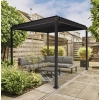Pergola ogrodowa tarasowa MIRADOR Solid 80 - 3 x 2,4 m Antracyt