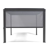 Zestaw Pergola ogrodowa tarasowa  MIRADOR Solid 80 - 3 x 3 m Antracyt + Roleta 3 m