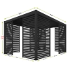 Panel Żaluzjowy boczny aluminiowy 90 x 238 cm - Pergola tarasowa NORDVIC Skyline Antracyt