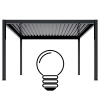 Pergola ogrodowa tarasowa aluminiowa NORDVIC Skyline LED Light 4 x 4 m Antracyt