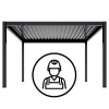 Pergola ogrodowa tarasowa aluminiowa NORDVIC Skyline 3 x 3 m Antracyt + Montaż w cenie
