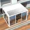 Szklane drzwi przesuwne S8 LUXE 270 x 218 cm do Pergoli 3 m - 100% aluminium biały