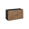 Szafka pod umywalkę Comad XILO BLACK WOTAN 100cm 2 szuflady