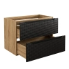 Szafka pod umywalkę Comad LUXOR BLACK 80cm 2 szuflady