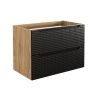Szafka pod umywalkę Comad LUXOR BLACK 80cm 2 szuflady