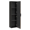 Szafka wysoka 35x140cm 1 drzwi Szary Skalny/Dąb Wotan XILO BLACK WOTAN 80-01-D-1D, Comad