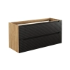 Szafka pod umywalkę Comad LUXOR BLACK 120cm 2 szuflady