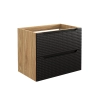 Szafka pod umywalkę Comad LUXOR BLACK 70cm 2 Szuflady