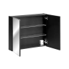 Szafka z lustrem Comad SANTA FE BLACK 80cm 2 drzwi