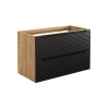 Szafka pod umywalkę Comad LUXOR BLACK 90cm 2 Szuflady