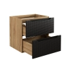 Szafka pod umywalkę Comad LUXOR BLACK 60cm 2 szuflady