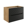 Szafka pod umywalkę Comad OCEAN BLACK 80cm 2 szuflady