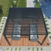 Pergola ogrodowa tarasowa aluminiowa elektryczna LUXE 3 x 4 m Antracyt z oświetleniem LED