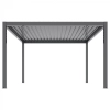 Pergola ogrodowa tarasowa aluminiowa elektryczna LUXE 3 x 4 m Antracyt z oświetleniem LED