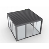 Pergola ogrodowa tarasowa aluminiowa elektryczna LUXE 3 x 4 m Antracyt z oświetleniem LED