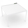 Pergola ogrodowa tarasowa aluminiowa LUXE 4 x 4 m Biały z oświetleniem LED