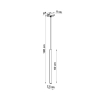 Lampa wisząca PASTELO 1 złota 1x8W G9 Sollux Lighting