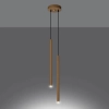 Lampa wisząca PASTELO 2 złota 2x8W G9 Sollux Lighting