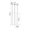 Lampa wisząca PASTELO 3 biała 3x12W G9 Sollux Lighting