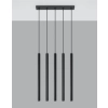 Lampa wisząca PASTELO 5 czarna 5x12W G9 Sollux Lighting