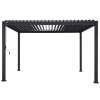 Zestaw Pergola bioklimatyczna aluminiowo-stalowa MIRADOR Element 88 - 3 x 4 m + Żaluzja + Girlanda | Antracyt