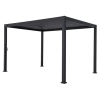 Zestaw Pergola bioklimatyczna aluminiowo-stalowa MIRADOR Element 88 - 3 x 4 m + Żaluzja + Girlanda | Antracyt