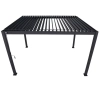Zestaw Pergola bioklimatyczna aluminiowo-stalowa MIRADOR Element 88 - 3 x 4 m + Żaluzja + Girlanda | Antracyt
