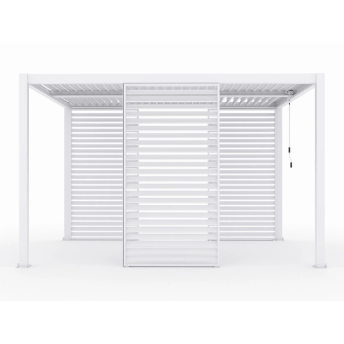 Panel żaluzjowy boczny LUXE 90 x 218 cm do Pergoli 3M Biały - 100% aluminium