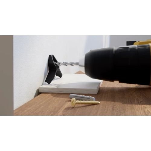 Listwa przypodłogowa wodoodporna Alpha 80 mm 2,4 m Dąb Kruger - montaż napinacze