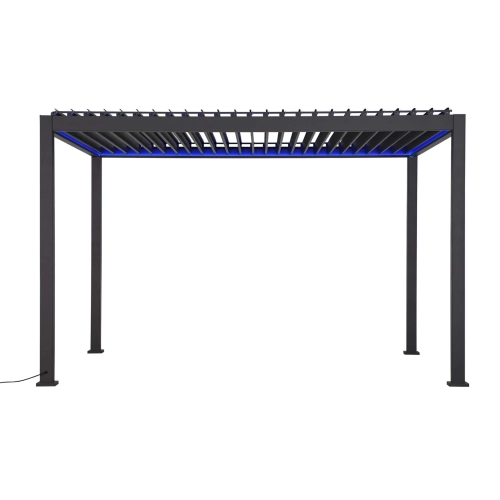 Pergola Tarasowa Aluminiowa MIRADOR Premium 111 Delux - 3 x 4 m Antracyt - sterowana elektrycznie