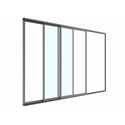 Szklane drzwi przesuwne S8 LUXE 270 x 218 cm do Pergoli 3 m - 100% aluminium antracyt