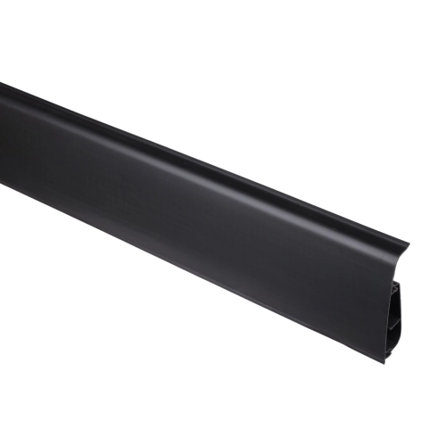 Listwa PCV podłogowa LIMA 72mm/2,5m Czarny Gładki