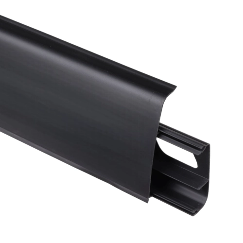 Listwa PCV podłogowa LIMA 72mm/2,5m Czarny Gładki